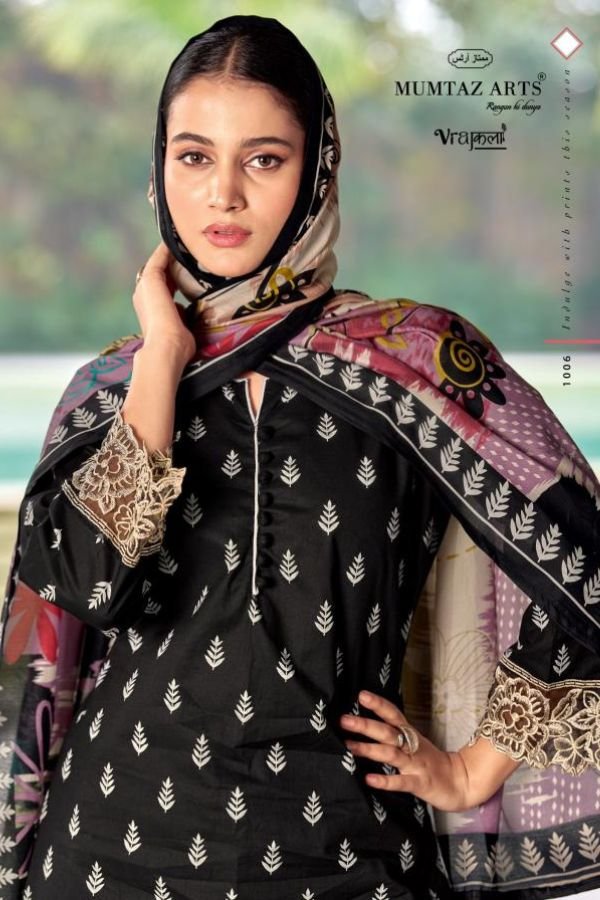 Mumtaz Arts Khwaab Jam ladies Unstitched Suits 1006