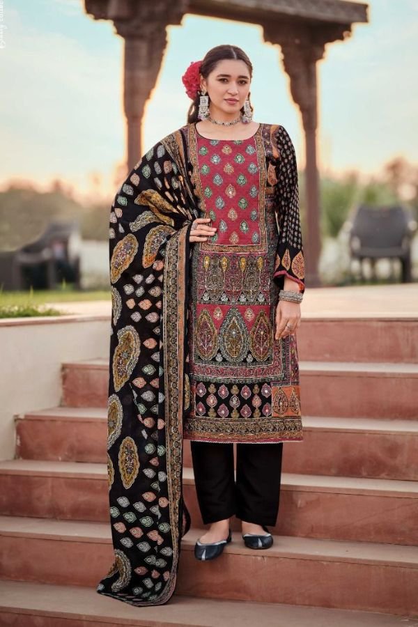 Mumtaz Arts Navya Muslin ladies Unstitched Suit 102