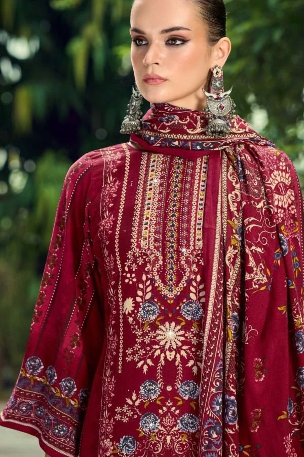 Mumtaz Arts Saanjh Rayon Ladies Unstitched Suit 1001-02