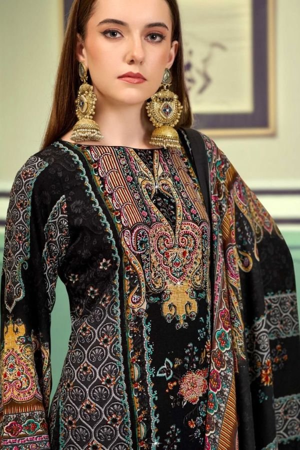 Mumtaz Arts Saanjh Rayon Ladies Unstitched Suit 1001-03