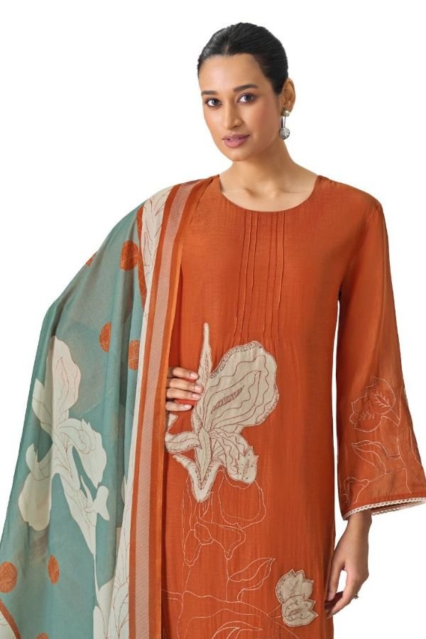 Omtex Mireya Mal Chanderi Silk Ladies Suit 15211-C