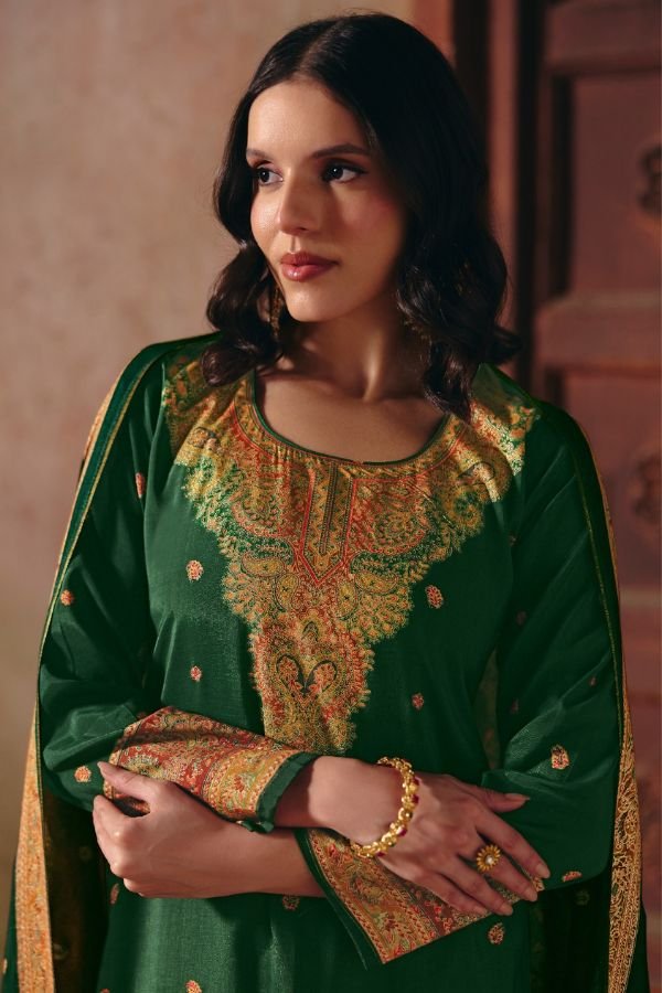 Rangati Prints Jamawar 2 Muslin Ladies Suit 1002