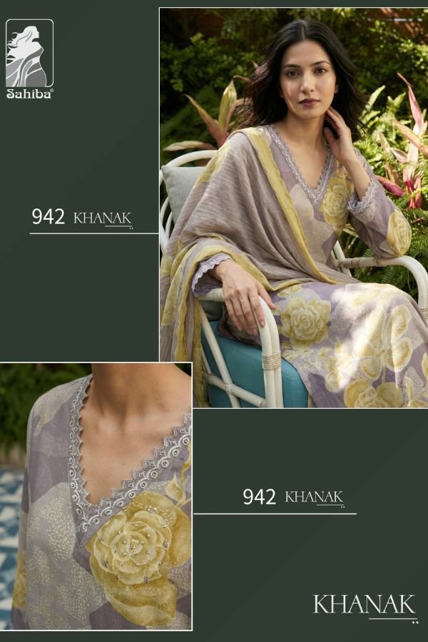 Sahiba Khanak Pure Cotton Lawn Ladies Printed Salwar Suit 942