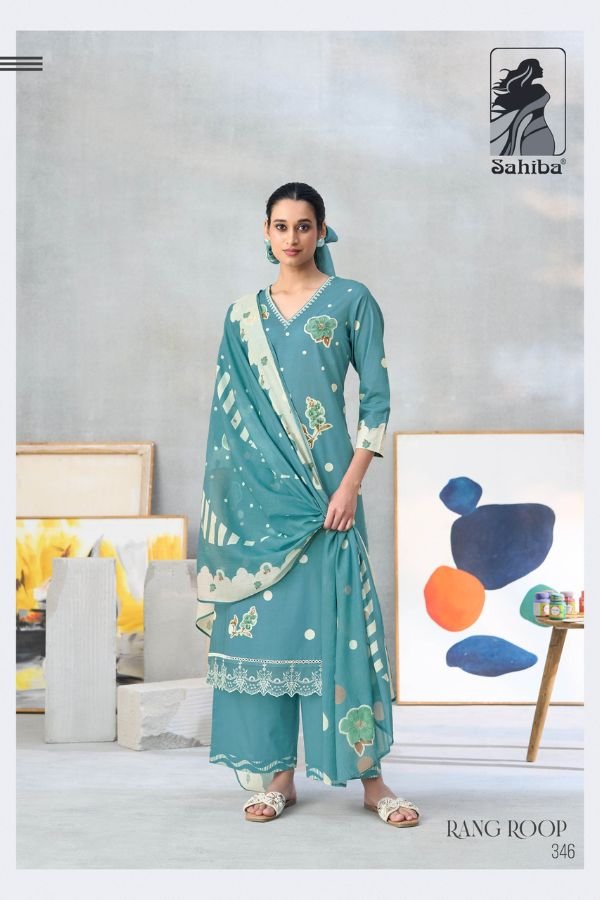 Sahiba Sarg Rang Roop Cotton Ladies Salwar Suit 346
