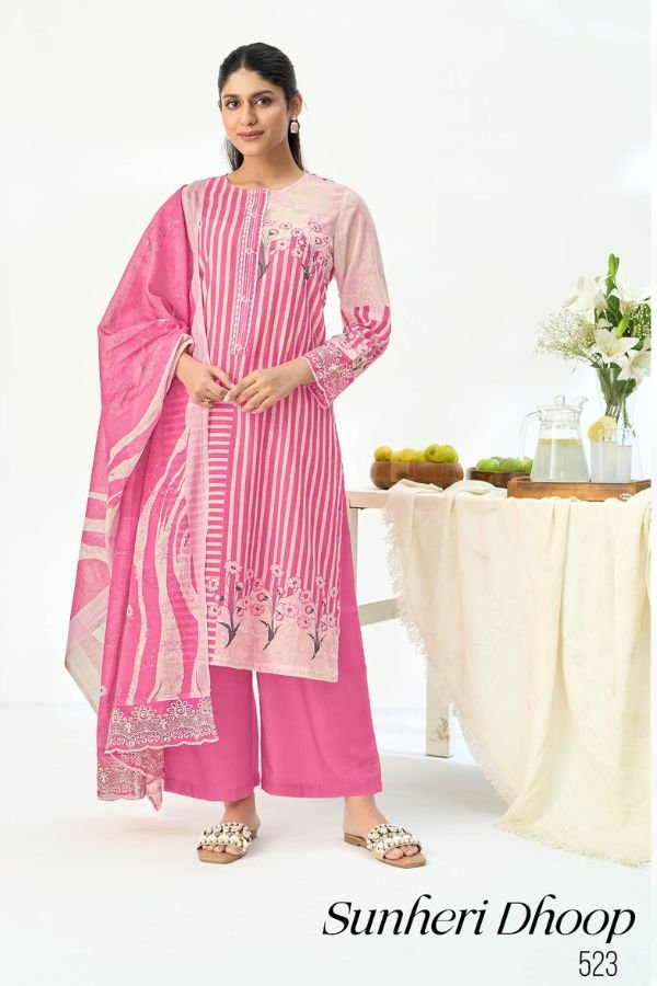 Sahiba TM Sunheri Dhoop Pure Mal Chanderi Ladies Suit 523