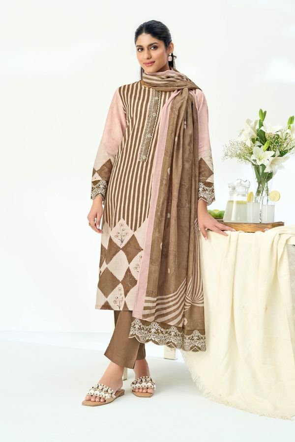 Sahiba TM Sunheri Dhoop Pure Mal Chanderi Ladies Suit 569