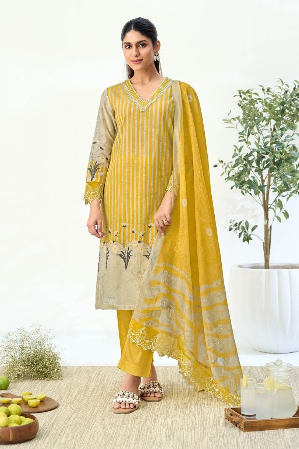 Sahiba TM Sunheri Dhoop Pure Mal Chanderi Ladies Suit 570