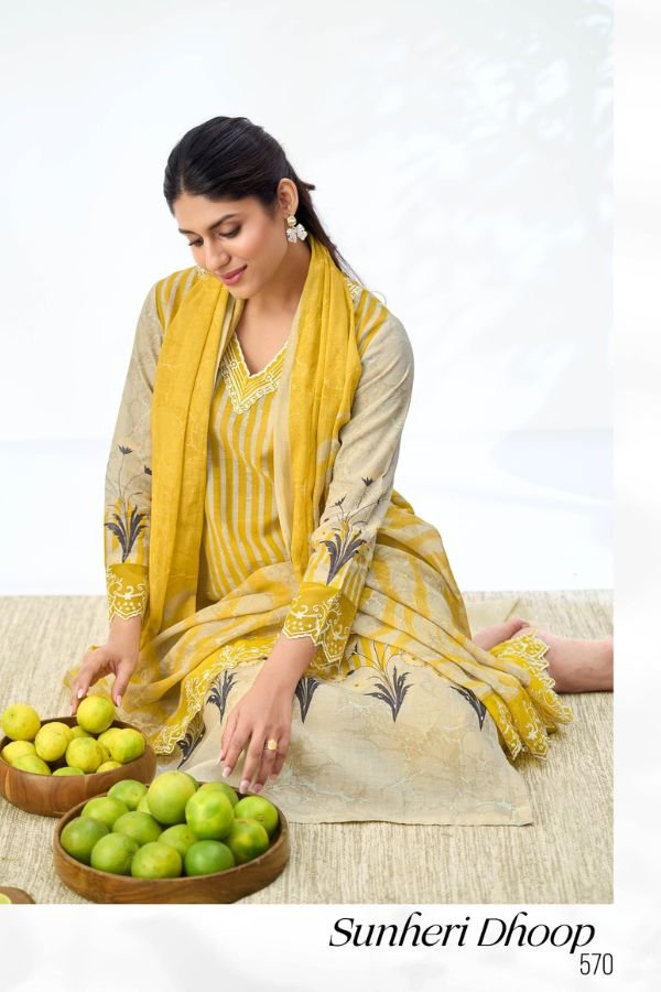 Sahiba TM Sunheri Dhoop Pure Mal Chanderi Ladies Suit 570