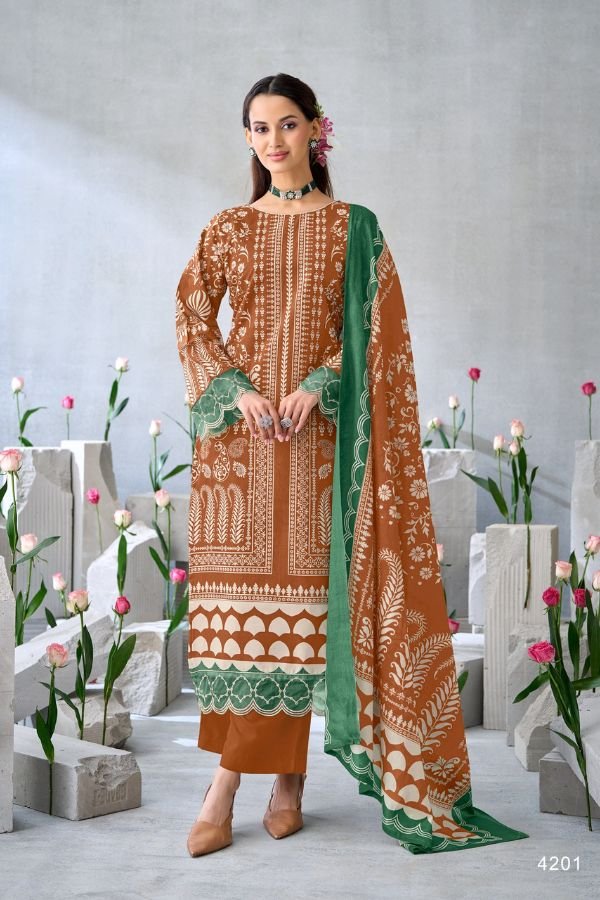 VP Zahra Pure Lawn Cotton Ladies Salwar Suit 4201