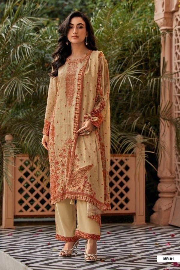 Varsha Fashion Mihra Silk Unstitched Ladies Suit MR-01