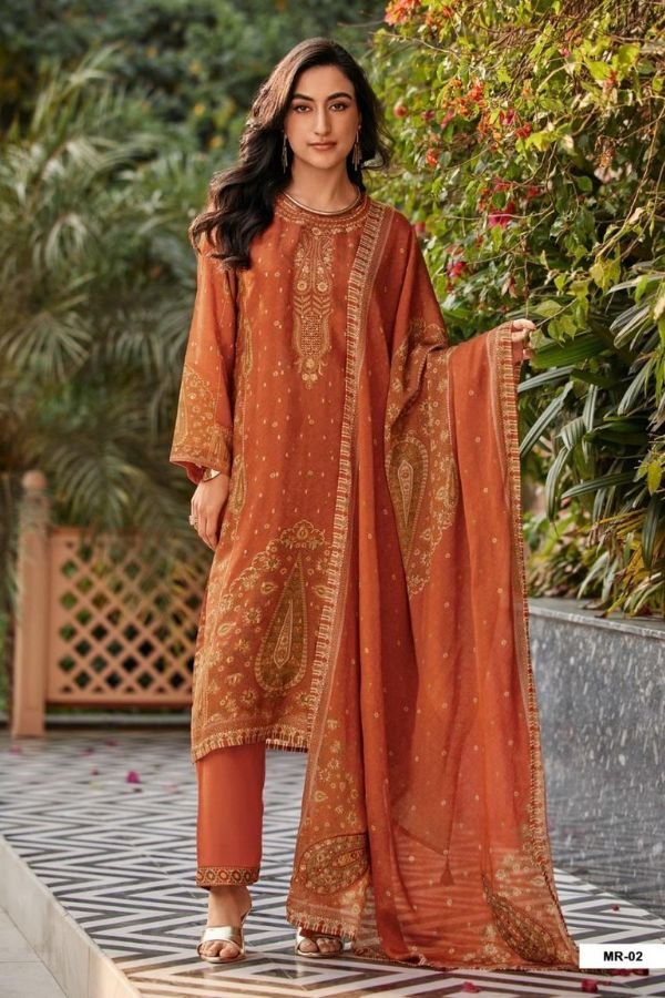 Varsha Fashion Mihra Silk Unstitched Ladies Suit MR-02