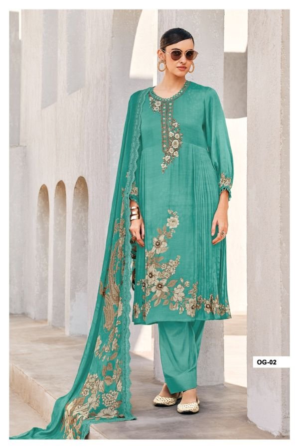 Varsha Fashion Omega Mal Chanderi Ladies Suit OG-02