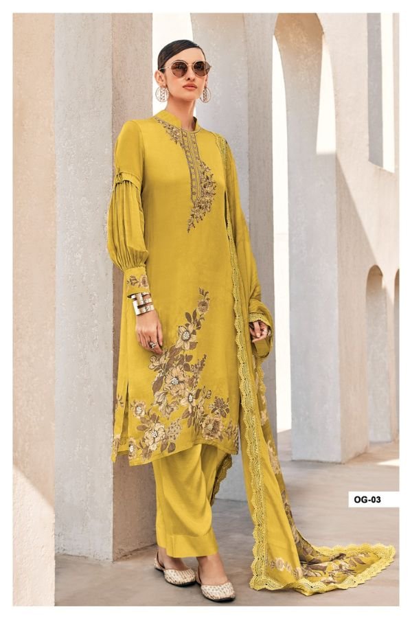 Varsha Fashion Omega Mal Chanderi Ladies Suit OG-03