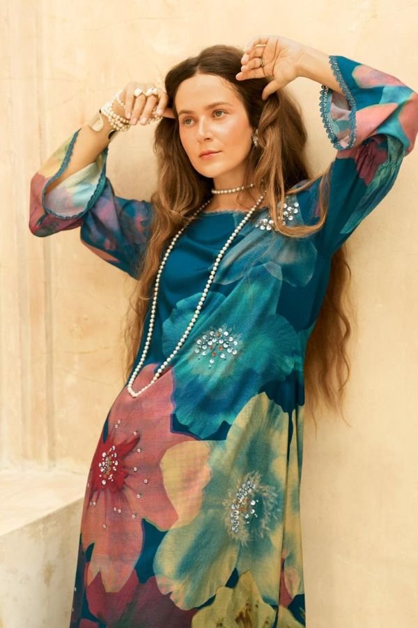 Varsha Fashion Touch of Gold Muslin Ladies Suits TG-02