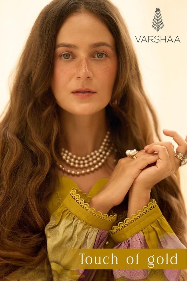 Varsha Fashion Touch of Gold Muslin Ladies Suits TG-04