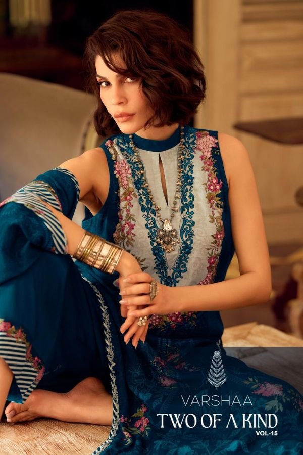 Varsha Fashion Two Of A Kind Vol 15 Muslin Suit TOK-02