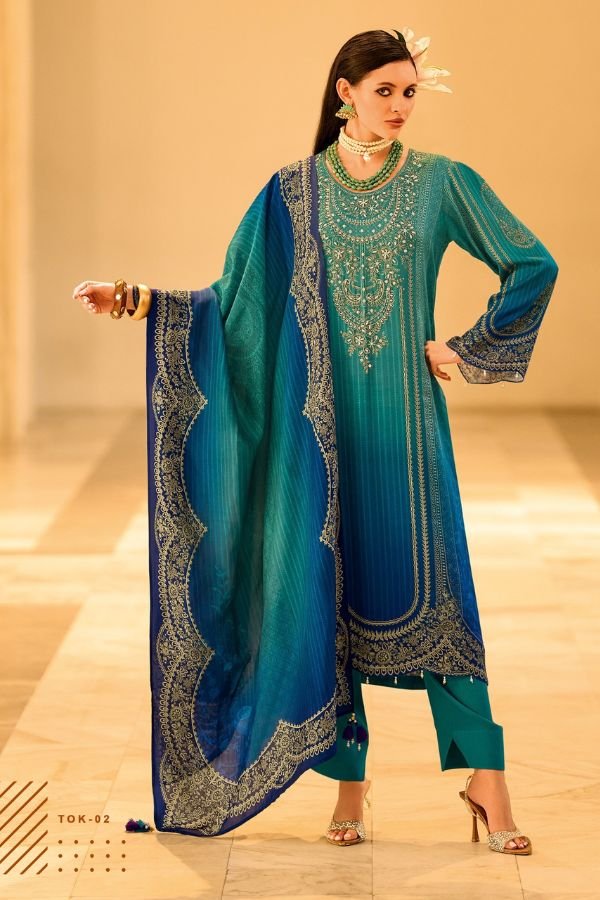 Varsha Fashion Two Of A Kind Vol 4 Muslin Ladies Suit TOK-02