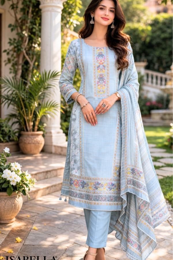 Yes Fab Rivisha Camric Unstitched Ladies Suit 1003