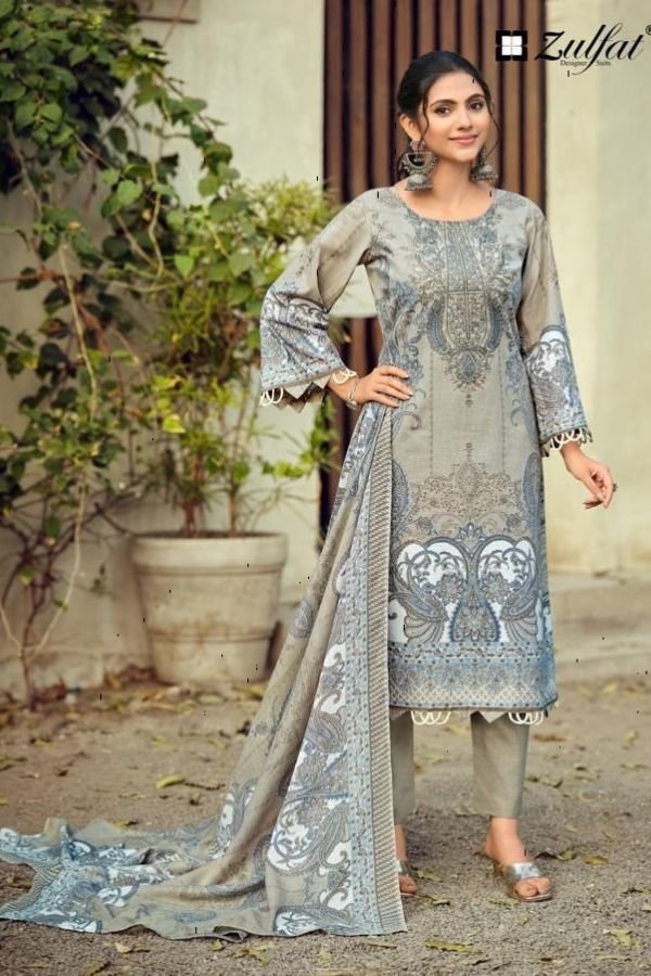 Zulfat Designer Studio Firdaus 2 Cotton Salwar Suit 723-001