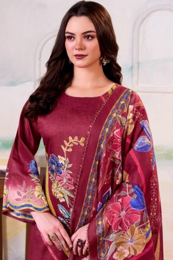 Zulfat Designer Studio Hayat Pure Jam Cotton Suit 681-001