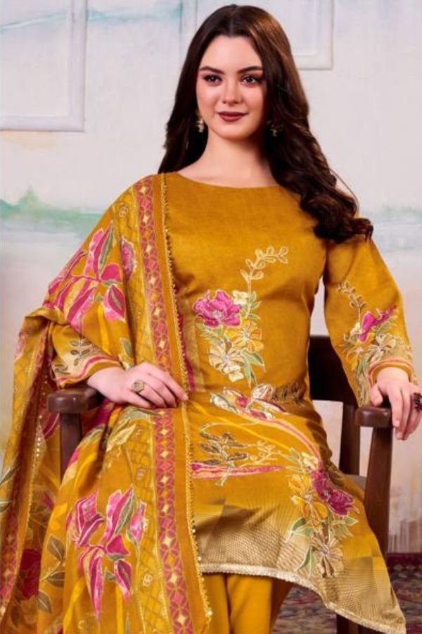 Zulfat Designer Studio Hayat Pure Jam Cotton Suit 681-002