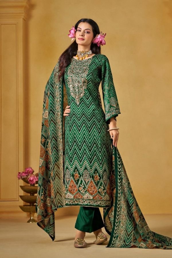 Zulfat Designer Studio Sajni 9 Pure Jam Cotton Suit 672-003