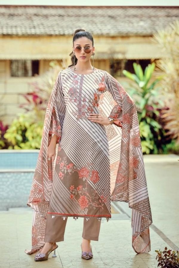 Zulfat Designer Studio Sana Safina 5 Cotton Suit 721-004