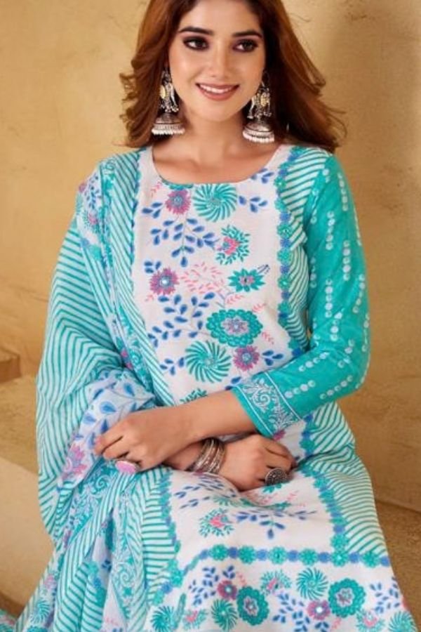 Zulfat Designer Studio Summer Shine 3 Pure Cotton Suit 666-004