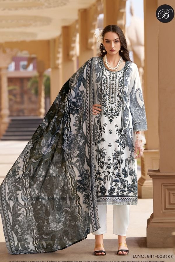 Belliza Designer Studio Naira 129 Pure Cotton Suit 941-003