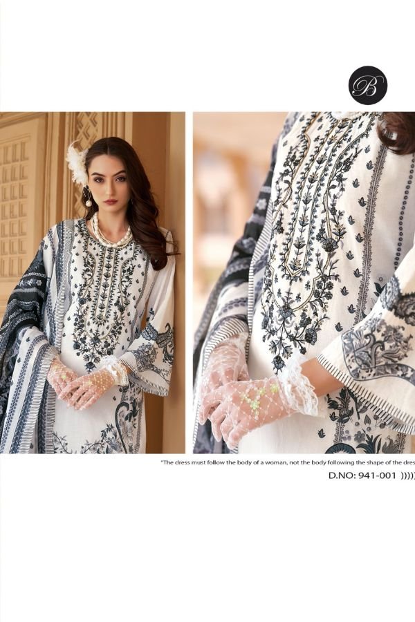 Belliza Designer Studio Naira 129 Pure Cotton Suit 941-001
