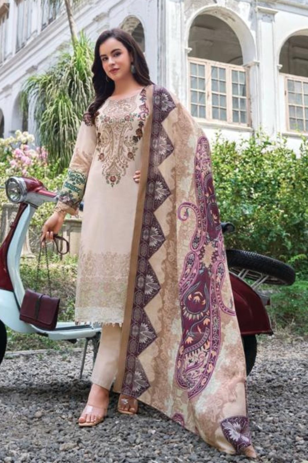 Belliza Designer Studio Naira 141 Pure Cotton Suit 977-001