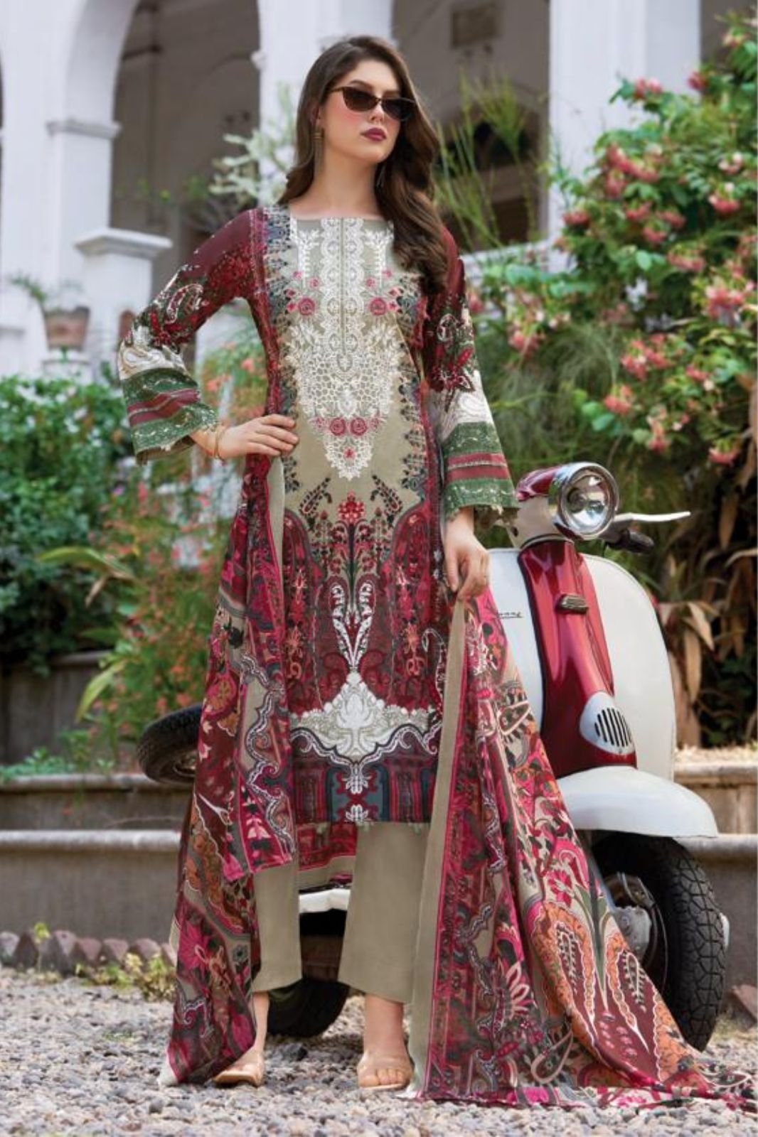 Belliza Designer Studio Naira 141 Pure Cotton Suit 977-004