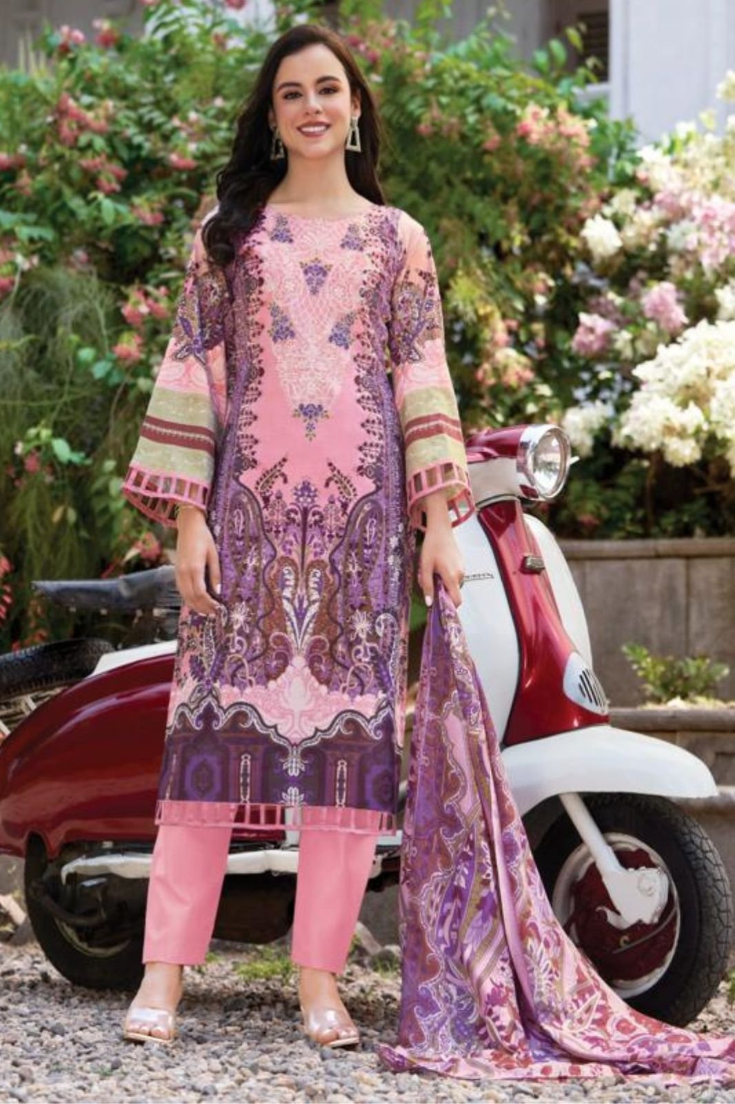 Belliza Designer Studio Naira 141 Pure Cotton Suit 977-007