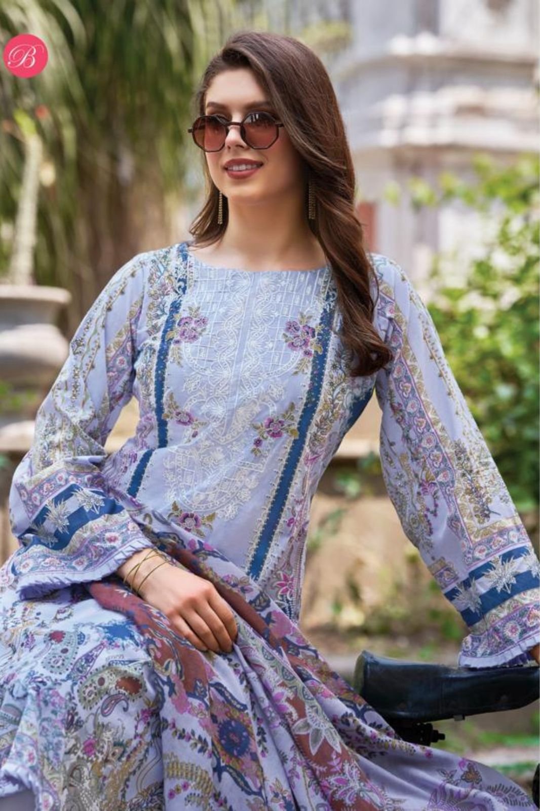 Belliza Designer Studio Naira 141 Pure Cotton Suit 977-003
