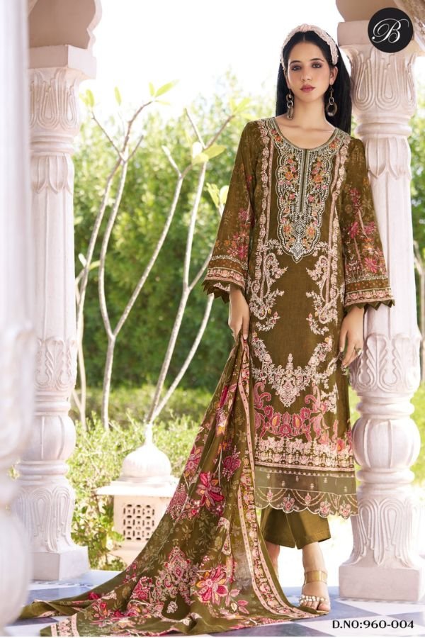 Belliza Designer Studio Safiya 2 Pure Cotton Suit 960-004
