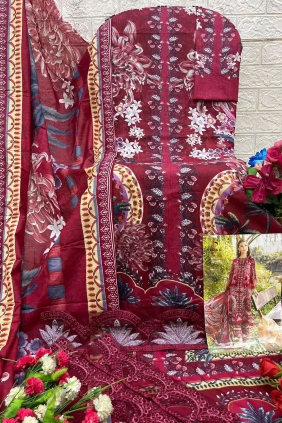 Deepsy Suits Maria B M Print 25 Cotton Salwar Suit 1161