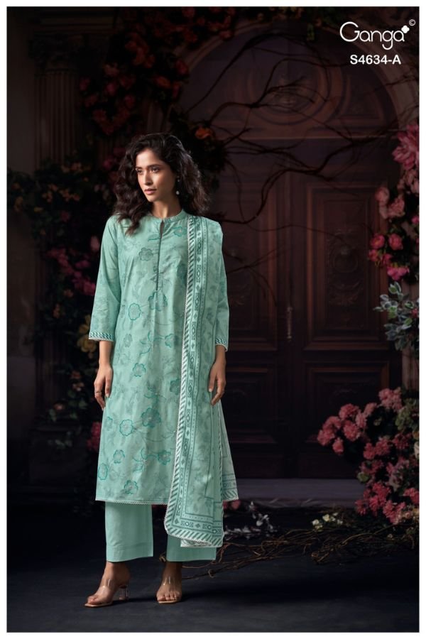 Ganga Fashion Aishael S4634 Premium Cotton Suit S4634-A