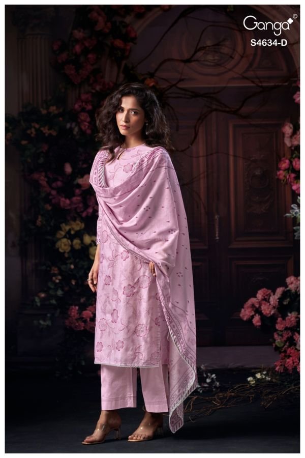 Ganga Fashion Aishael S4634 Premium Cotton Suit S4634-D