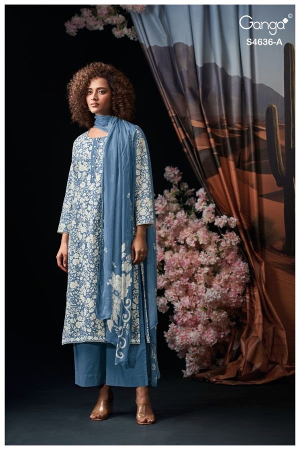 Ganga Fashion Anera S4636 Premium Cotton Suit S4636-A