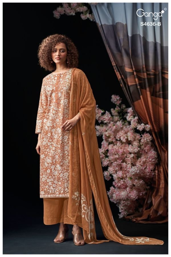 Ganga Fashion Anera S4636 Premium Cotton Suit S4636-B