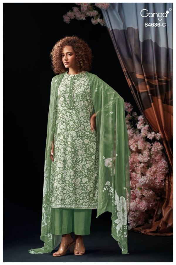 Ganga Fashion Anera S4636 Premium Cotton Suit S4636-C