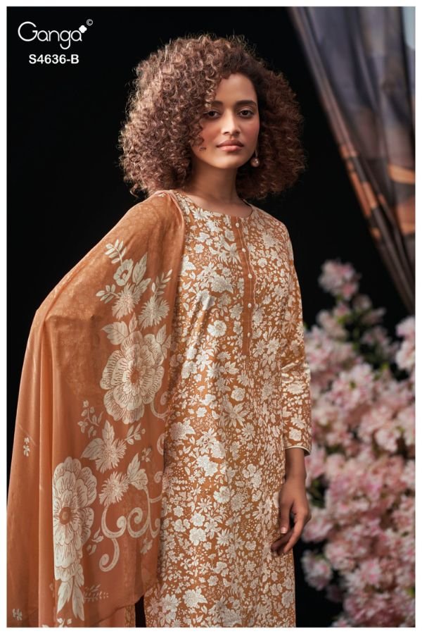 Ganga Fashion Anera S4636 Premium Cotton Suit S4636-B