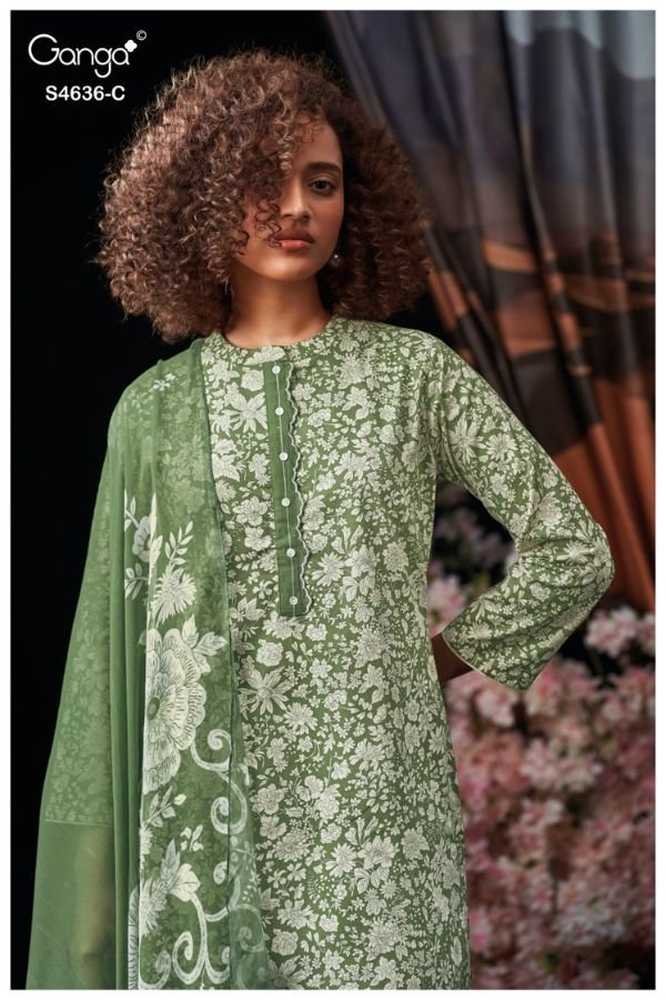 Ganga Fashion Anera S4636 Premium Cotton Suit S4636-C