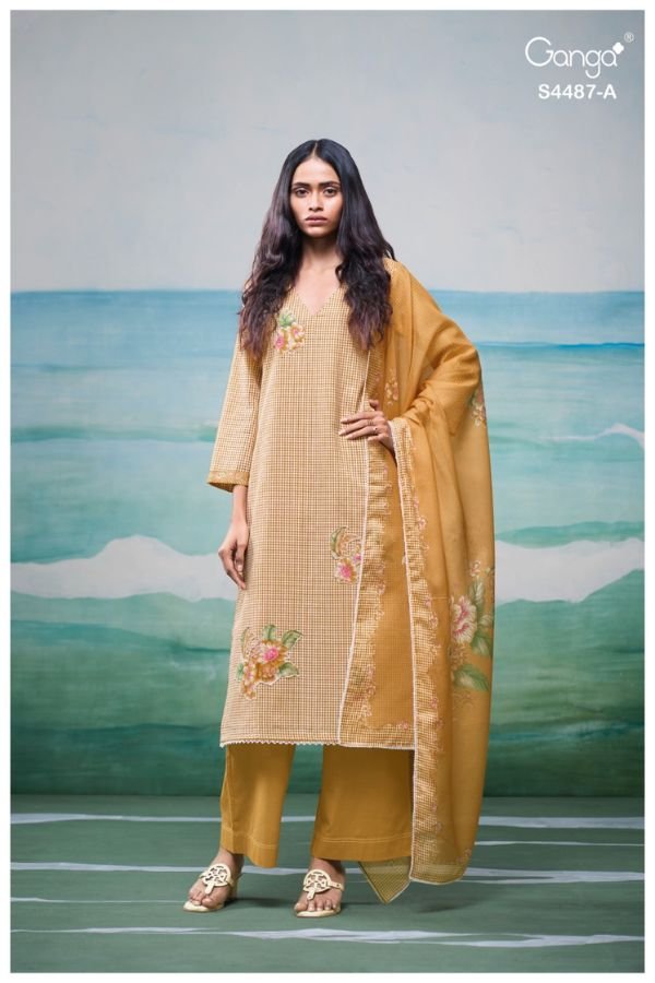 Ganga Fashion Belvya S4487 Premium Cotton Suit S4487-A