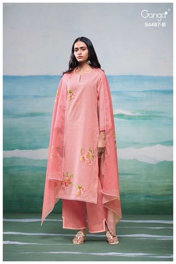 Ganga Fashion Belvya S4487 Premium Cotton Suit S4487-B