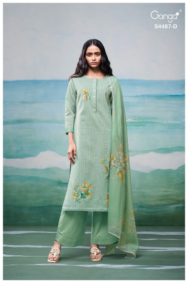 Ganga Fashion Belvya S4487 Premium Cotton Suit S4487-D