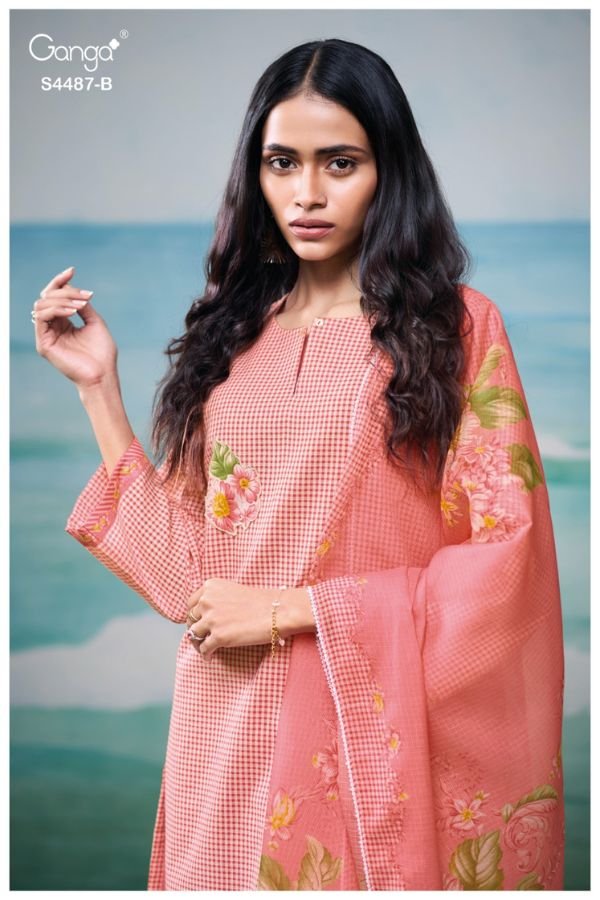 Ganga Fashion Belvya S4487 Premium Cotton Suit S4487-B