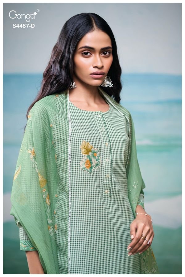 Ganga Fashion Belvya S4487 Premium Cotton Suit S4487-D