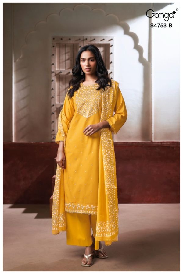 Ganga Fashion Bireya S4753 Premium Cotton Suit S4753-B