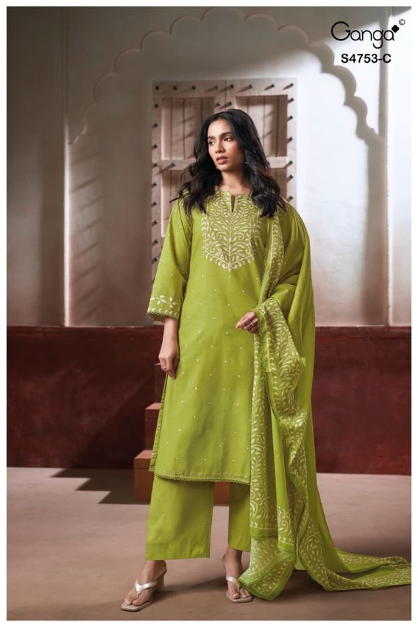 Ganga Fashion Bireya S4753 Premium Cotton Suit S4753-C